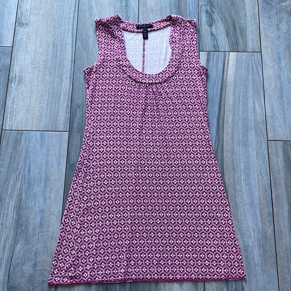 Banana Republic Pink Patterned Dress Size Xs